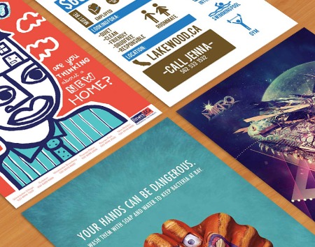 volantes a color por una cara